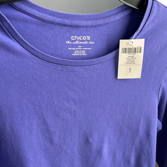 Chico’s the ultimate tea three-quarter sleeves - Picture 5 of 6
